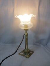 EDWARDIAN SHIPS GIMBAL CAST BRASS TABLE ELECTRIC LIGHT LAMP REWIRED PAT TESTED