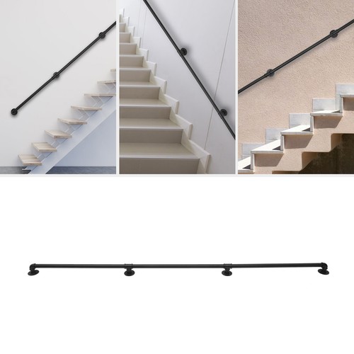 8ft black pipe - stair, handrail