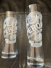 A One Pint And A Half Pint Peroni Glasses 