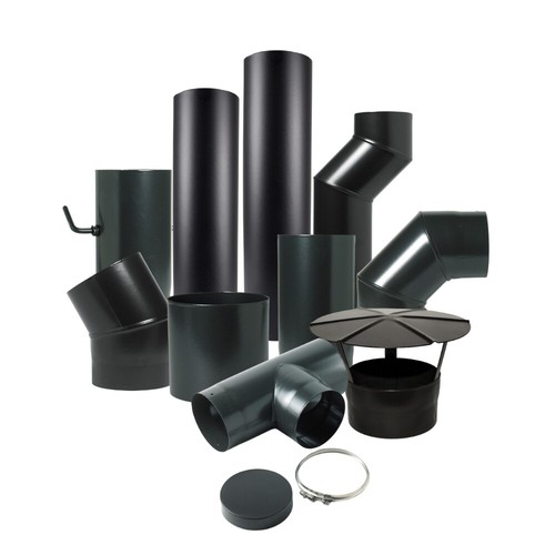 Vitreous enamelled stove pipe - stove,