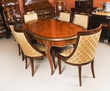 Antique French Louis Revival Dining Table and 6 Empire chairs 20th C