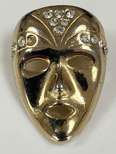 Vintage theatre mask brooch - vintage,