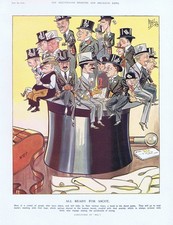 HORSE RACING Caricatures of Celebrities All Ready for Ascot - Vintage Print 1929