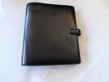 Filofax Finsbury Personal Organiser – A5 - Black – Genuine Leather – VGC -