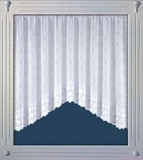 Charm floral white net curtain - net,