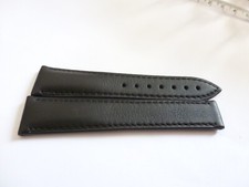 100% Original OMEGA 20MM x 16mm Leather Band Strap black NEW CUZ014116