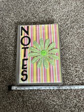 Rainbow striped flower - rainbow, notepad