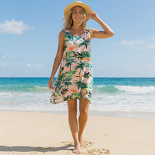 Island Beach M Dress Tropical