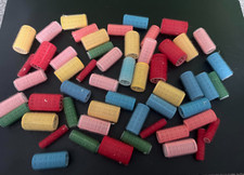 BUNDLE OF 54  VINTAGE  SELF GRIP HAIR ROLLERS