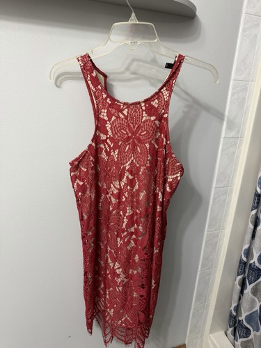 Express floral lace red - floral,