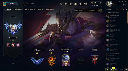 League legend account - league, account/