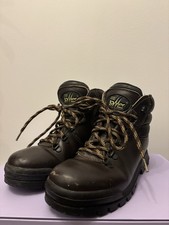 Lomer Vintage Brown Leather Hiking Boots Size 39 UK 6 Made In Italy