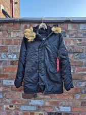 Vintage Alpha Industries Extreme Cold Weather N-3B Black Large Childrens