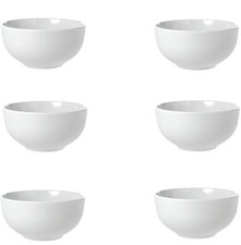 6 LARGE WHITE MELAMINE Bowls 