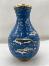 Cloisonné Vase In Blue With