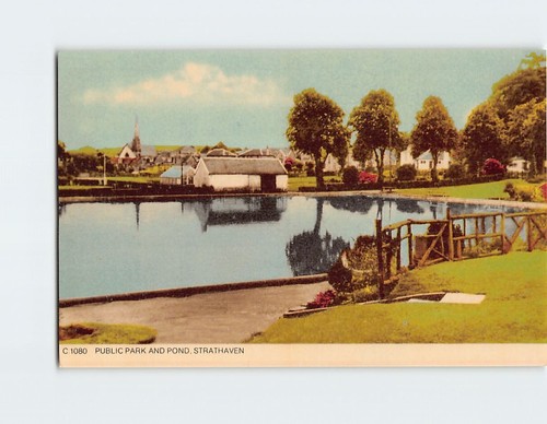 Postcard public park - and, pond