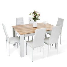 Oak Dining Table Set w/ 6