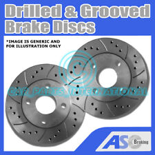2x Drilled and Grooved 5 Stud 286mm Solid OE Quality Brake Discs(Pair) D_G_2673