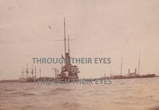 Original photo Royal Navy Torpedo gunboat  HMS Sharpshooter c early 1890s