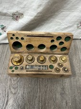 Antique Apothecary Weights In Wooden Box *As Seen*