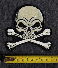 SKULL AND CROSSBONES MC OUTLAW BIKER MOTORCYCLE VEST JACKET PATCH