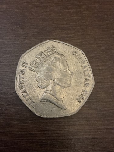 Gibraltar pence coin - gibraltar, from