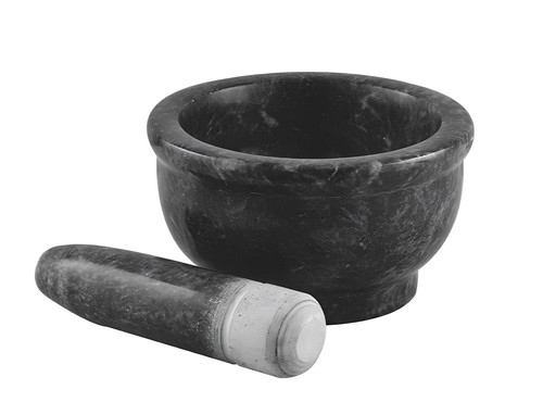 Marble mortar and pestle - marble,