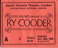 RY COODER Oct 25th 1980