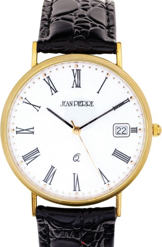 Gents 9ct gold wristwatch - gold,