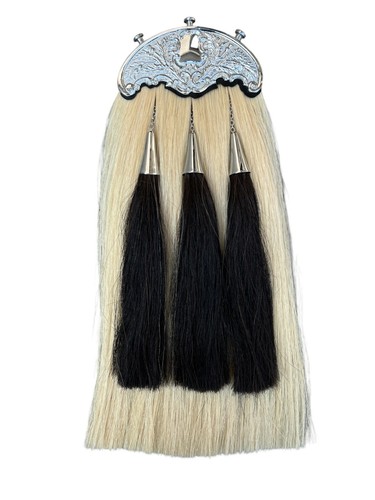 White horse hair - white, sporran