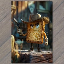 POSTCARD Toast Cowboy Hat Gun