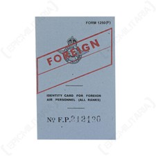 WW2 Foreign RAF ID Card