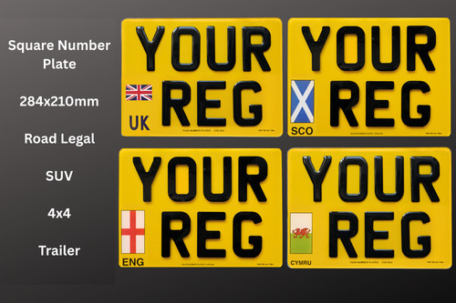 11x8 square number plate road - 11x8,