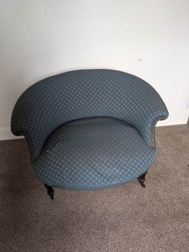 Vintage blue tub - armchair, on
