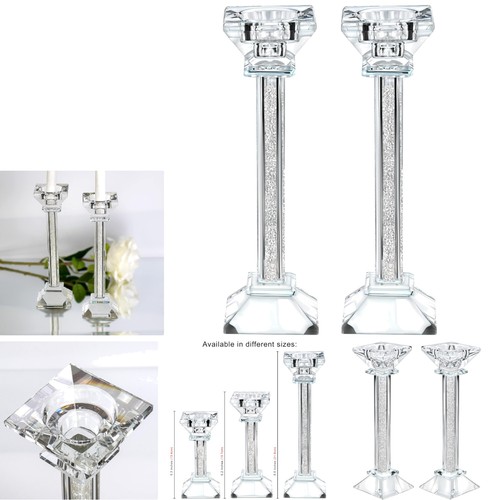 Crystal candle holders set - candle,