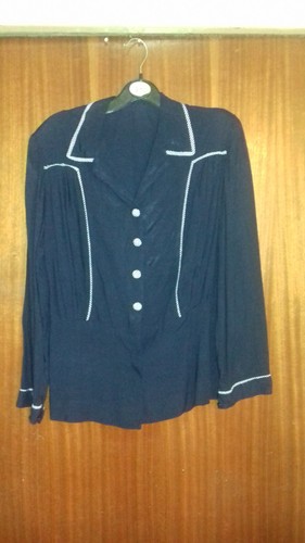 1940s 1950s navy - , white