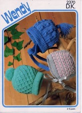 ~ Wendy Knitting Pattern For Toddlers' Hats ~ 2 ~ 5 years old ~