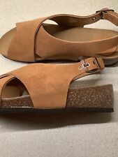 SCHOLL TAN SUEDE LEATHER LOW