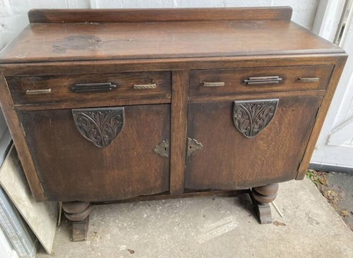 Antique solid wooden sideboard - antique,
