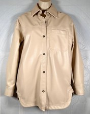 H&M cream beige faux leather