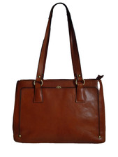 KATANA PARIS TAN BROWN LEATHER HANDBAG