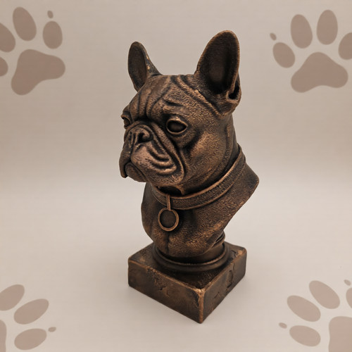 French bulldog bust 3d - bulldog, bust,