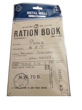 Ration Book Metal Wall Sign