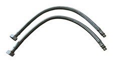 x2 Flexible Tap Tail Connectors 380mm Length 8mm Bore Plumbing Flexi Mixer Taps