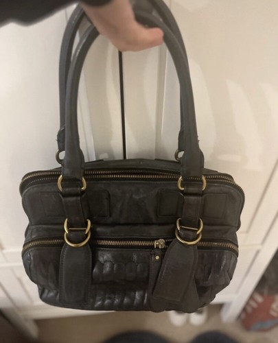 Black leather chloe - black,
