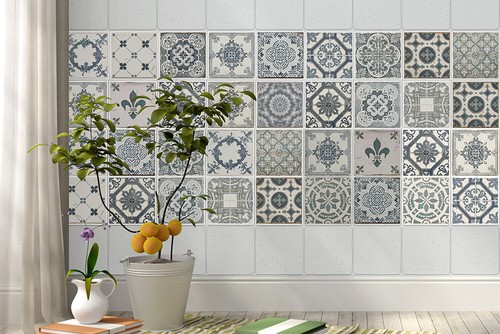 24pcs 10cm tile stickers - 24pcs,