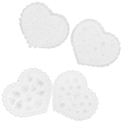 4pcs silicone flower molds - silicone,
