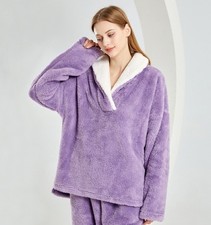 Ladies Luxurious Purple Fluffy