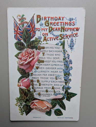 Old postcard military ww1 - old,
