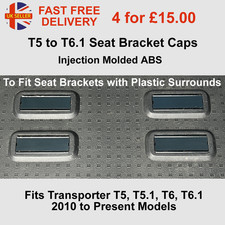 4x Kombi, Shuttle Quick Release Seat Bracket Caps to Fit Transporter T5 to T6